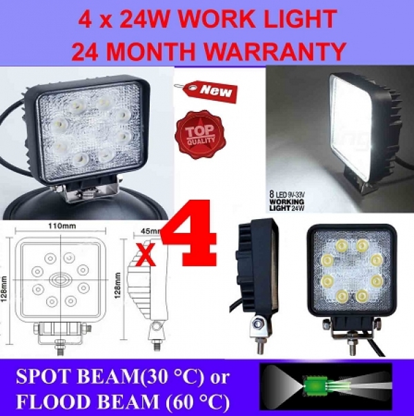 4 x 24W LED WORK LIGHT 
