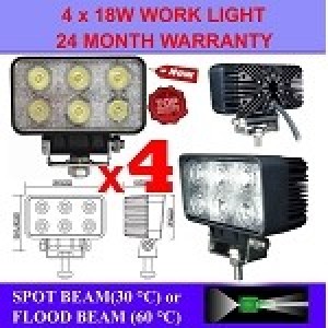 4 x 18W LED WORK LIGHT